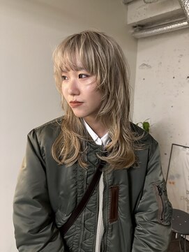 ノラ シブヤ(NORA) 【木原】ブロンドベージュケアブリーチハイレイヤーワイドバンク