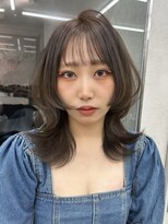 ロンド マーレ 天神大名店(Lond mare)&nbsp;ボブルフ/小顔/レイヤーカット/黒髪/ネビージュ