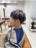 アッシュブラックカルマパーマベリーショートダークアッシュ