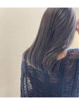 カラ フクオカ(Cara FUKUOKA) ブリーチなしの透明感ミルクティーグレー★