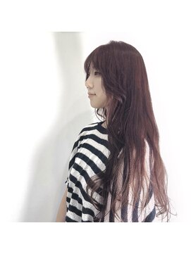 ヘアルーム カフー(hair room kafuu) ブリーチ無し☆赤カラー