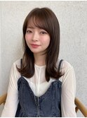 簡単スタイリング外ハネミディ/くびレイヤー/ひし形シルエット