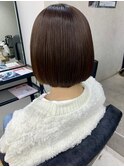 酸性ストレートミディアムボブ　美由紀