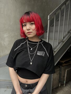 ビビト(bibito) bibito ボブ 赤髪　チェリーレッド　ミニボブ