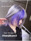 デザインカラーケアブリーチダブルカラーパープルラベンダー