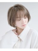 ☆ グレージュ & 透明感カラー ☆小顔ショートボブ☆