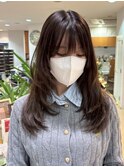 盛岡駅オリーブベージュカラーブリーチなしダブルカラーレイヤー
