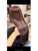イメチェン/レッドブラウン/フルバング/似合わせカット/本厚木駅