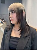 前髪カットブリーチ顔周りレイヤーデザインカラー_ba564431