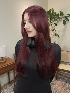 チェリーレッドナチュラルストレート