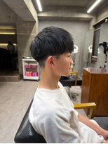 タメ(tame-)&nbsp;サーフカール/フェザーパーマ/ブルーブラック【都賀/メンズ】