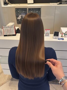 暗めカラー/韓国風/レイヤーカット/髪質改善/縮毛矯正/淵野辺