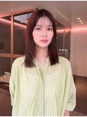 小顔黒髪オリーブグレーココアベージュボブ髪質改善ブリーチ新宿