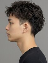 ソウル 福山駅前店(SOUL.)&nbsp;ブラウンカラー ニュアンスパーマ ツーブロック 波巻きパーマ
