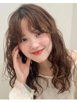 パザパ 成沢店(pa.za.pa.)&nbsp;ナチュラルウェーブパーマ/韓国風暗髪/モカブラウン/30代40代