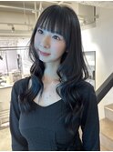 ブルーブラック顔まわりレイヤー吉祥寺　kanon