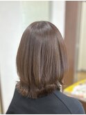 【 くびれヘア × ベージュカラー 】