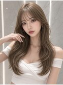 韓国ヘア/顔周りレイヤー/ロングパーマ