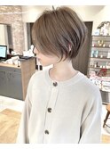 ショートボブ髪型30代40代50代前髪あり前髪無し面長丸顔【荒砂】