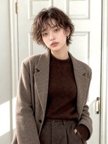ソワバイアロマヘアー(soi by AROMA hair)&nbsp;小顔ヘア/ウルフショート/シースルーバング/モカブラウン/仙台