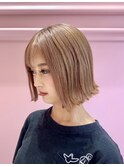 Lee梅田★ミニマムボブ×ミルクティーベージュ