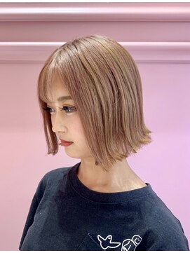 リー 梅田(Lee) Lee梅田★ミニマムボブ×ミルクティーベージュ