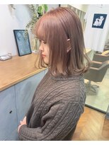 クラン(clan)&nbsp;clanピンクベージュ 外ハネミディアム