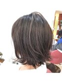 20代30代大人可愛い/ウルフ/くすみカラー/外ハネ/切りっぱなし
