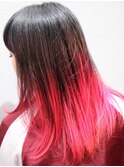 地毛を活かしたグラデーション【レッド】