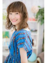 ミック ヘアアンドメイク アップ 駒込店(miq Hair&Make up)&nbsp;ニュアンスランダムパーマ♪セミウェットミディアムレイヤーa1