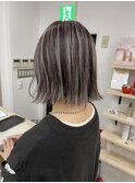 (稲毛)ダークグレージュ×ハイライト