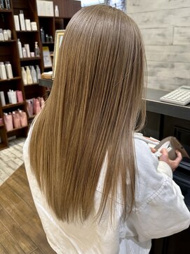 ジョエミバイアンアミ(joemi by Un ami) ★イメチェン小顔似合わせカット斜めバンググレージュカラー