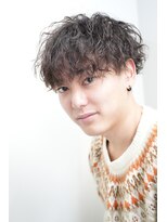 カーウォッシュバーバー(CARWASH BARBER)&nbsp;似合わせカットマッシュパーマアッシュブラックツーブロック0302