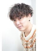 似合わせカットマッシュパーマアッシュブラックツーブロック0302