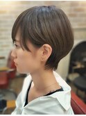 シアーベージュ×ハンサムショート