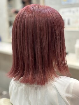 シャルムヘアー(charme hair) ブリーチあり！透明感コーラルピンク