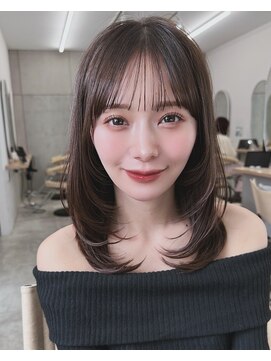 サンド 名古屋(sand) ボブ/レイヤーカット/髪質改善/ウェットヘア/オリーブベージュ