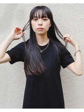ソウ アオヤマ(SO aoyama) ワイドバング　黒髪　重ため　髪質改善水素トリートメント