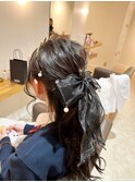 卒業式♪ハーフアップ♪