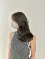 アクション 心斎橋店(ACTION)&nbsp;20代30代レイヤーカット　オリーブグレージュ　顔まわりカット