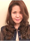 フェミニンなセミロングレイヤー