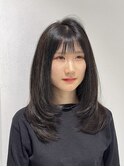【安藤】ふんわりレイヤー艶髪× 透け感グレージュ