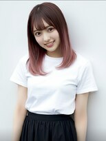 ファクトリーファイブ(Factory5) 小顔ボブミディアムピンク20代30代40代くびれミディ韓国ヘア