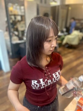 ヘアーワークス ボナ(HAIR WORKS bona.) 軽やかニュアンス◎レイヤーミディ/艶感/アッシュブラウン