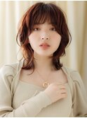 小顔ウルフパーマくびれミディアムレイヤーTc5越谷20代30代40代