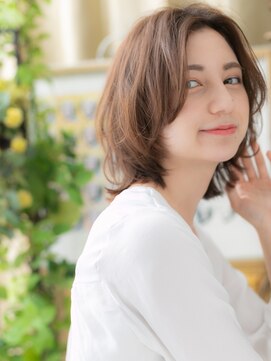 カバーヘア ブリス 志木南口駅前店(COVER HAIR bliss) ★センターパート抜け感ウルフボブレイヤーカット30代40代★1