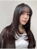 顔周りレイヤー/ロングレイヤー/レイヤーカット/表参道