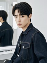 エイチ メンズ(H)&nbsp;フェザーパーマフェードカットツーブロックセンター分けメンズ