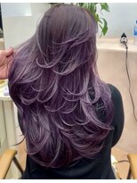 ヌエン 渋谷(NU/EN)&nbsp;バタフライレイヤー/アメジストパープル/ハッシュレイヤー