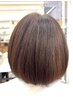 黒髪を透明ベージュ系＆白髪も同色に染めるカラー+CUT+TR+新！抜け予防SPA！